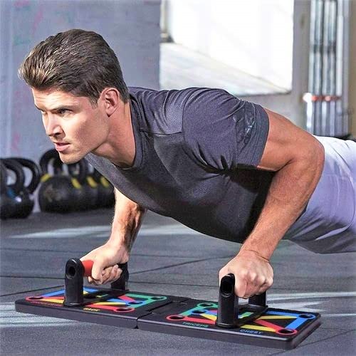 Planche de pompes pliable ADAPTFIT 10 en 1 avec poignées solides