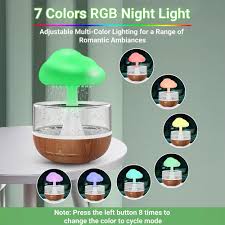 Humidificateur Diffuseur D'huiles Essentielles et Veilleuse Colorée